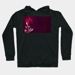 Red rose says Hoodie